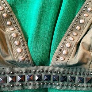La Perla Green Bikini M-L 8-10 Rhinestone Metal